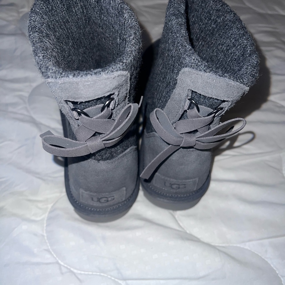 UGG Charcoal Wool-Lined Boots